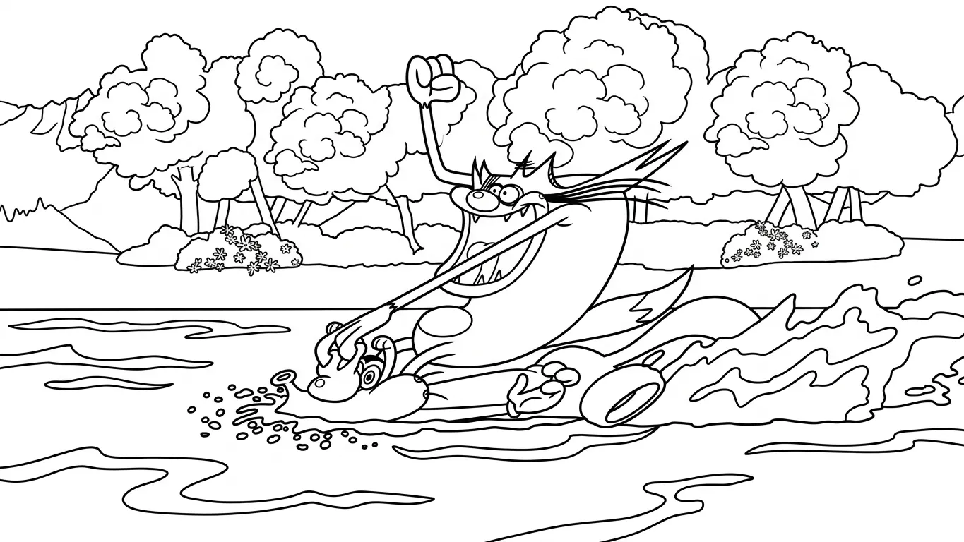 a imprimer coloriage Oggy gratuit