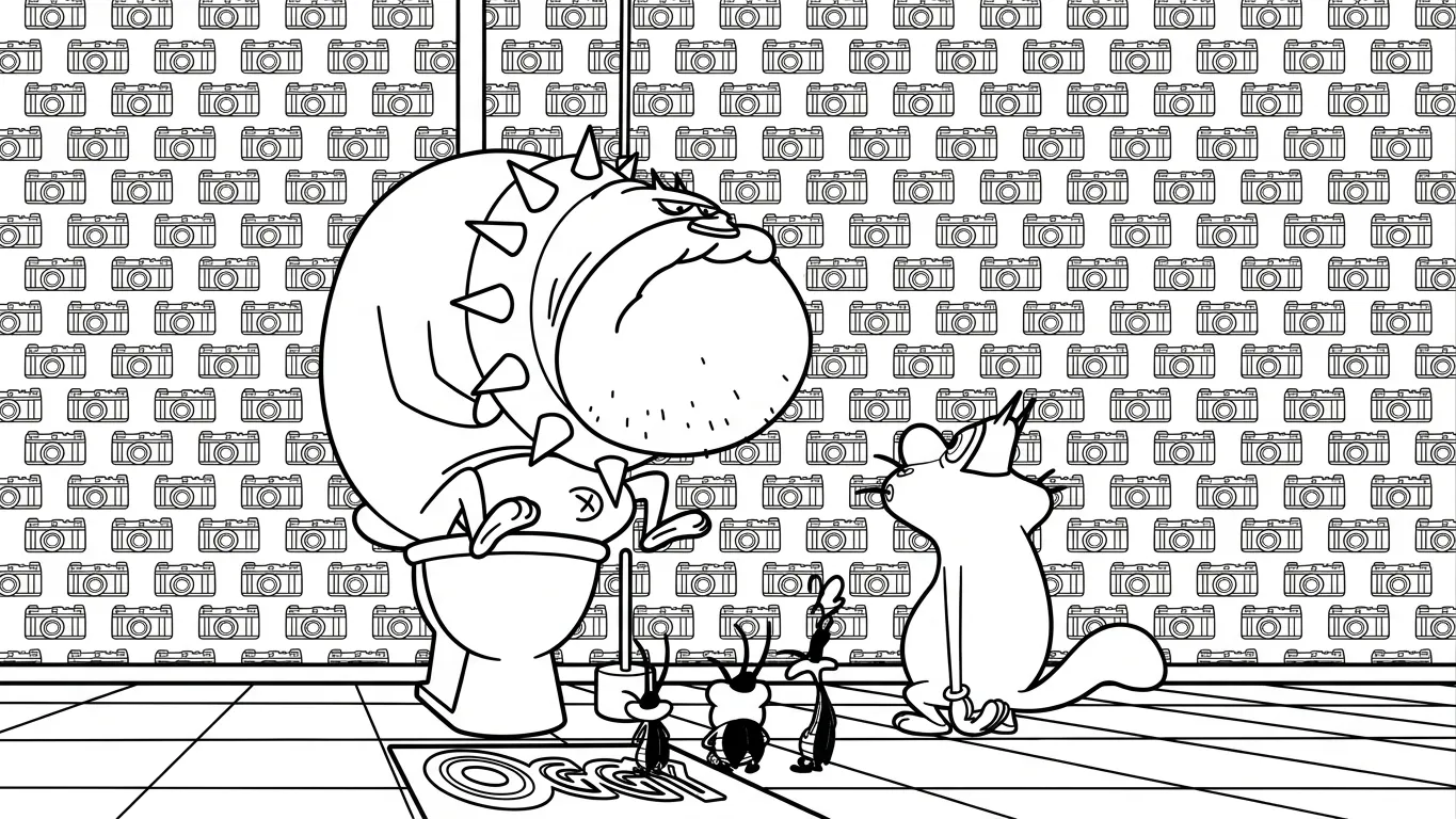 imprimer coloriage Oggy pour enfant