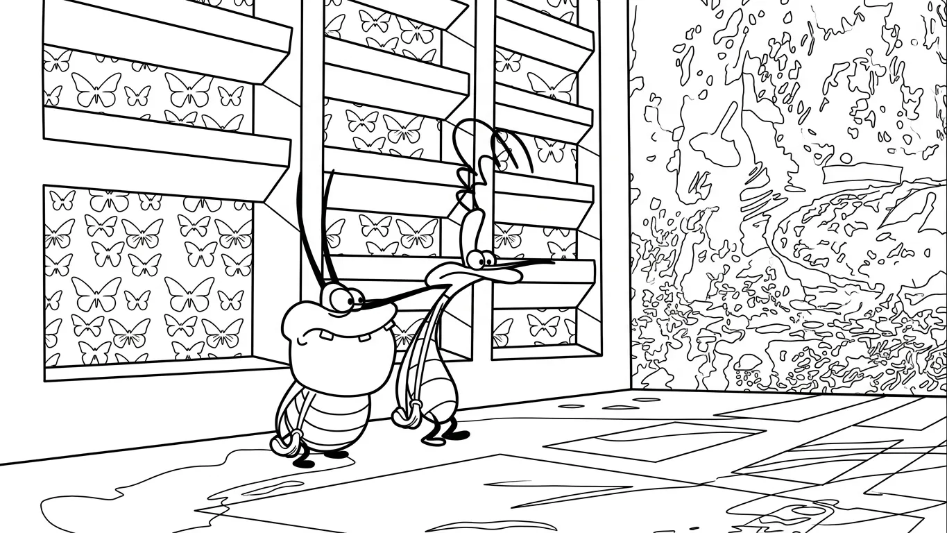 coloriage Oggy pour enfant de 7 ans 1