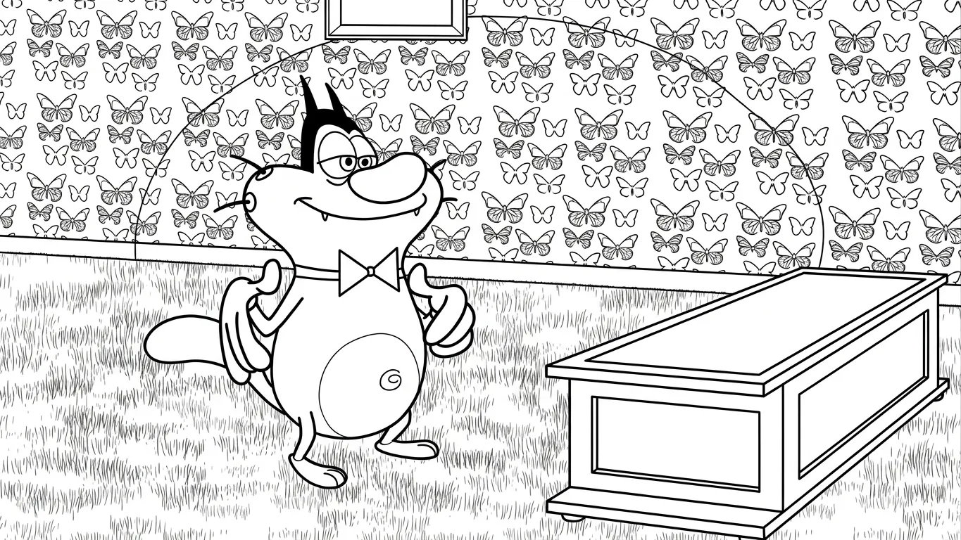 coloriage Oggy a dessiner et imprimer 2