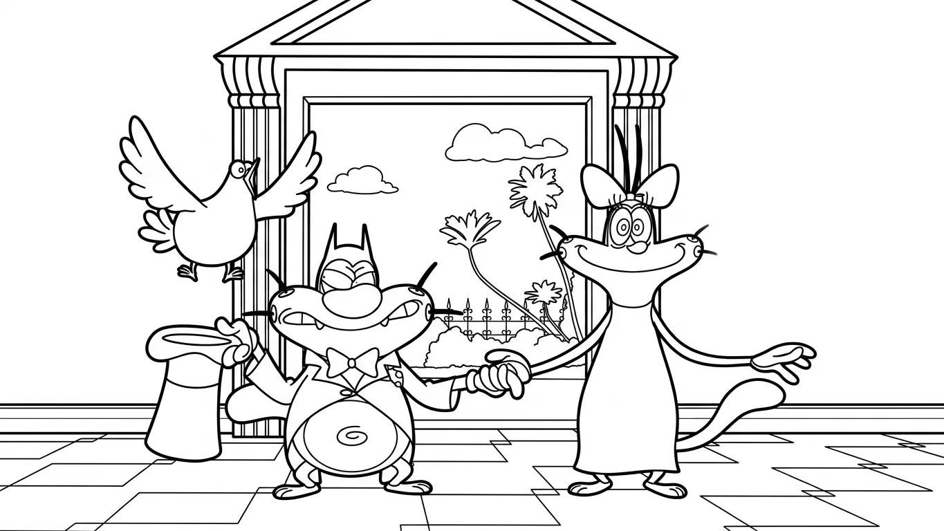 coloriage Oggy pour enfants à imprimer 1