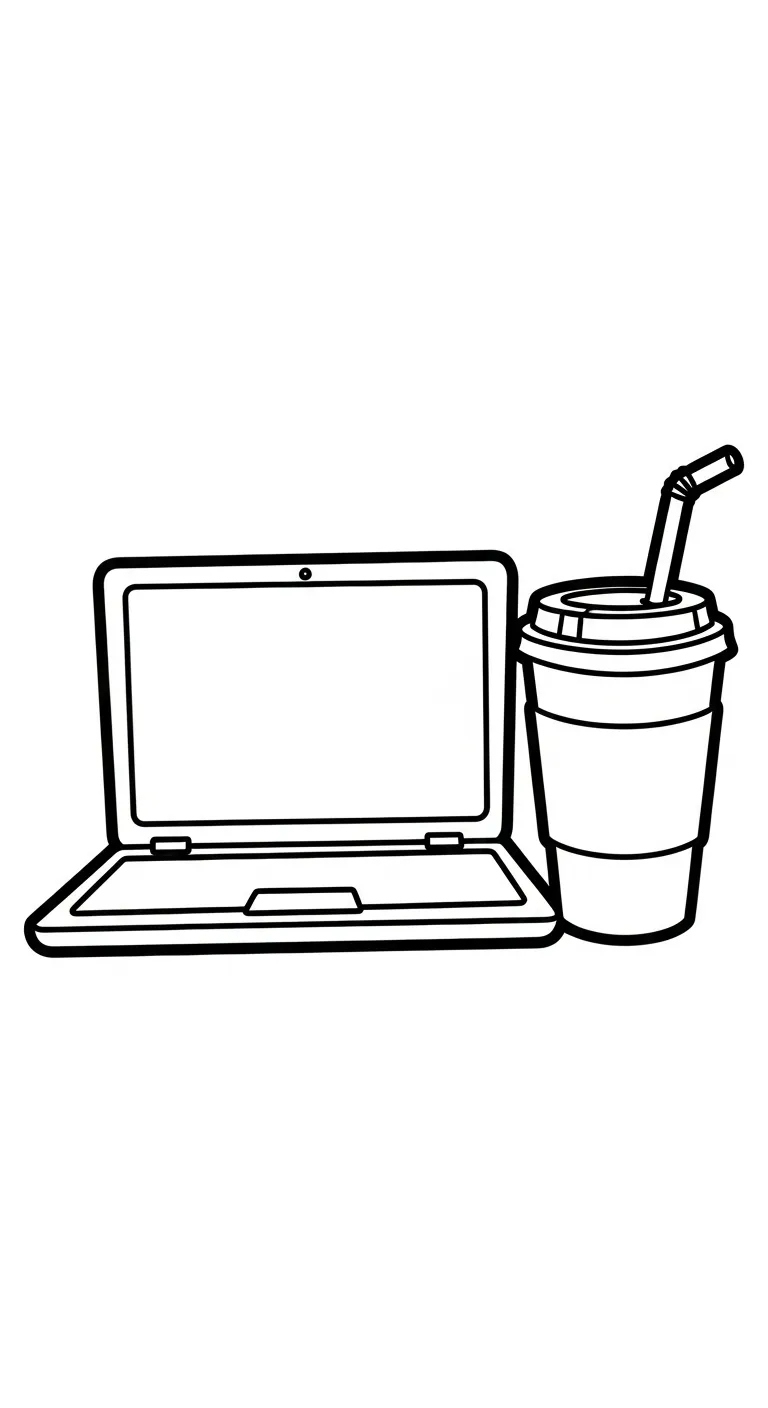 coloriage Ordinateur Portable pour enfants à imprimer 1