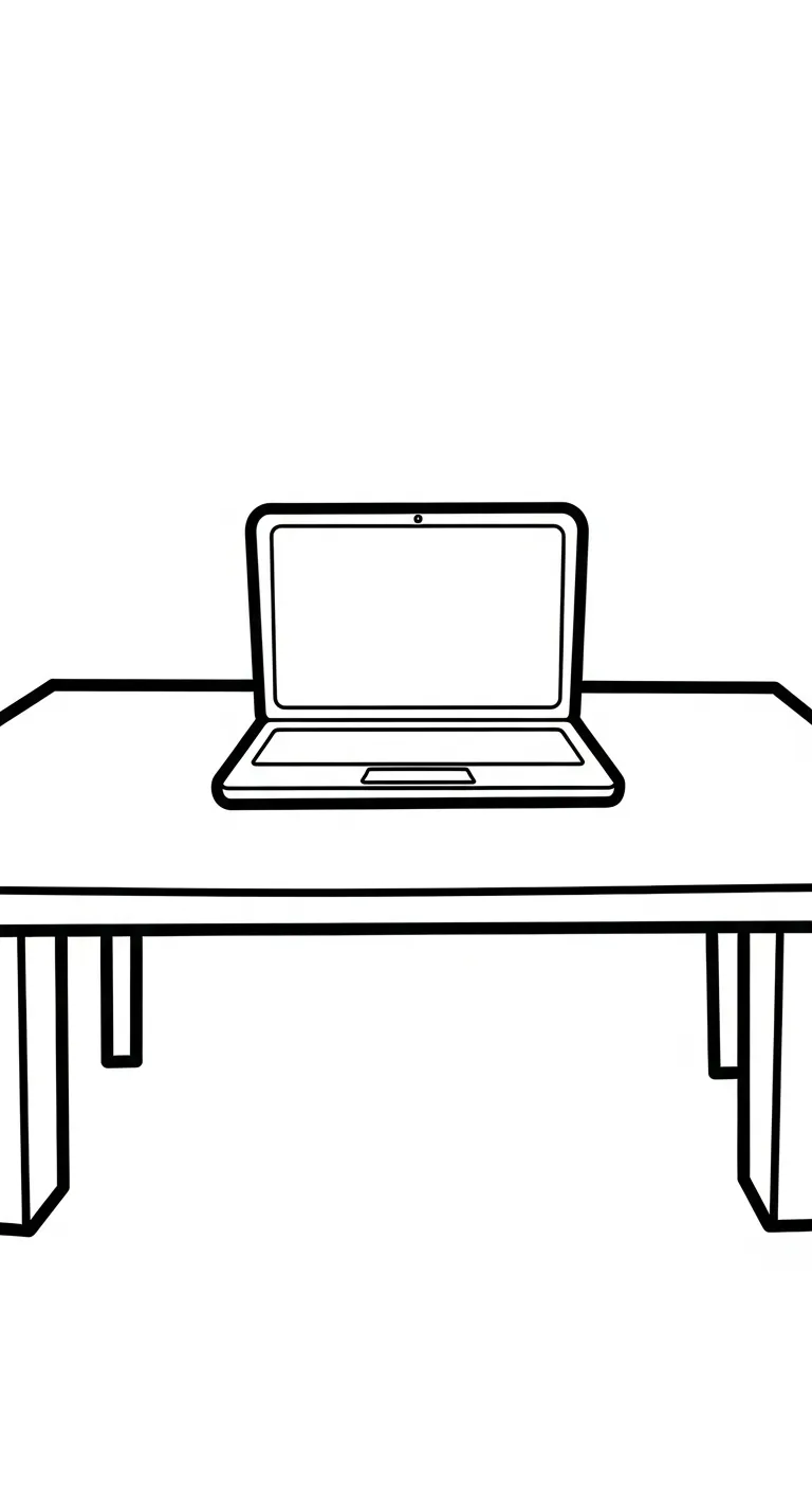 coloriage Ordinateur Portable pour primaire 1