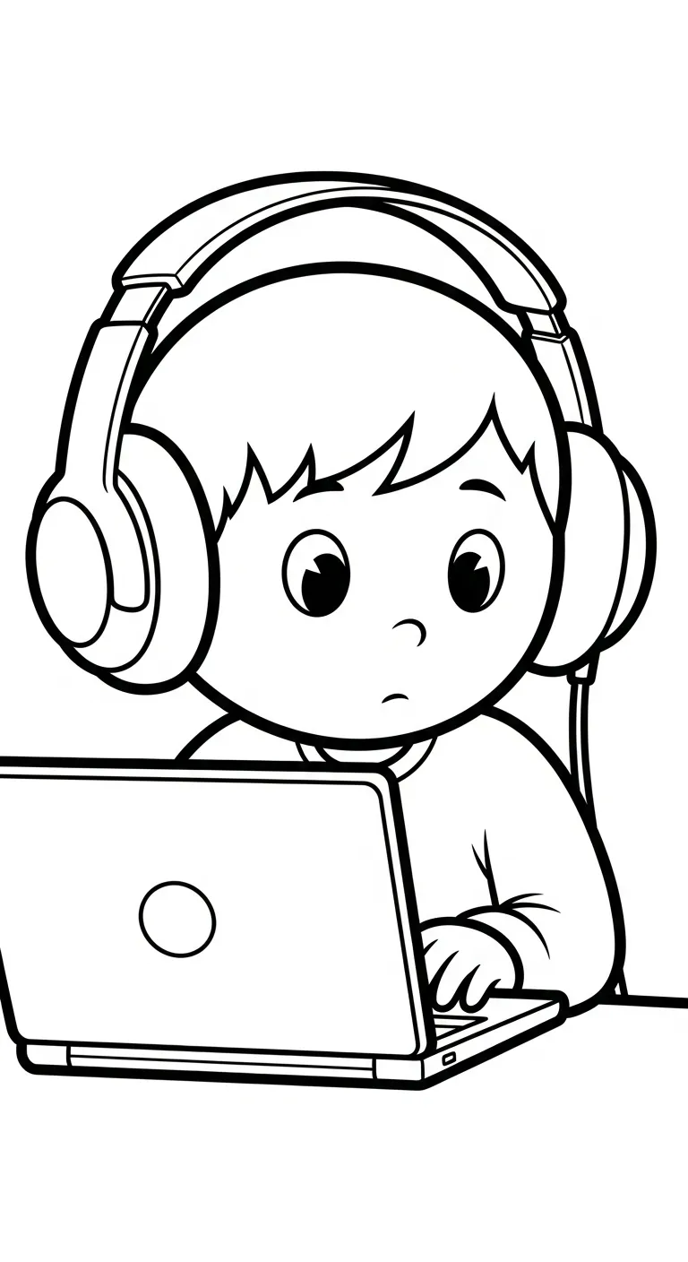 coloriage Ordinateur Portable gratuit à imprimer