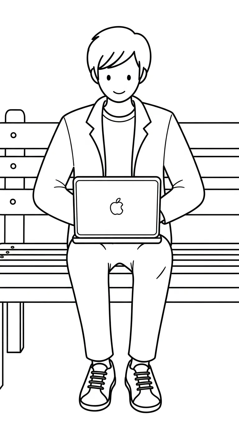 coloriage Ordinateur Portable a dessiner et imprimer