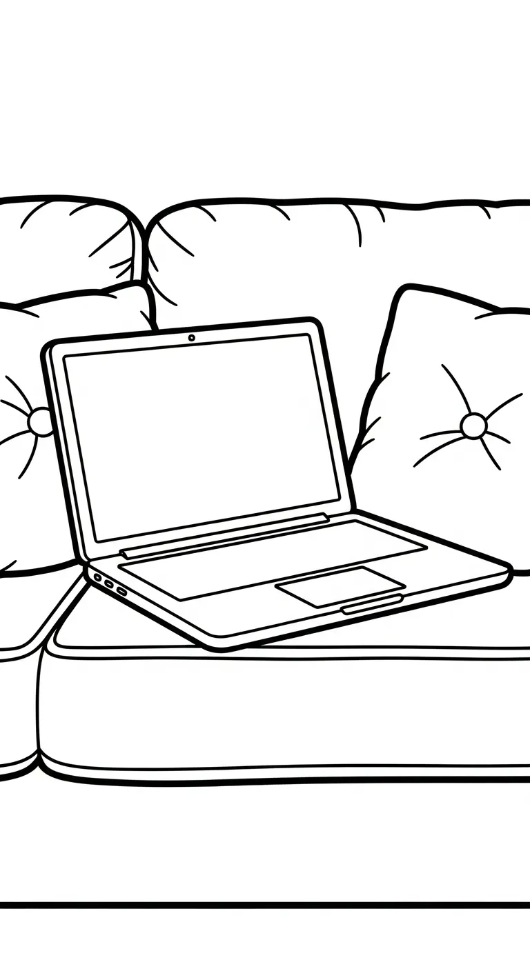 coloriage Ordinateur Portable gratuit a imprimer