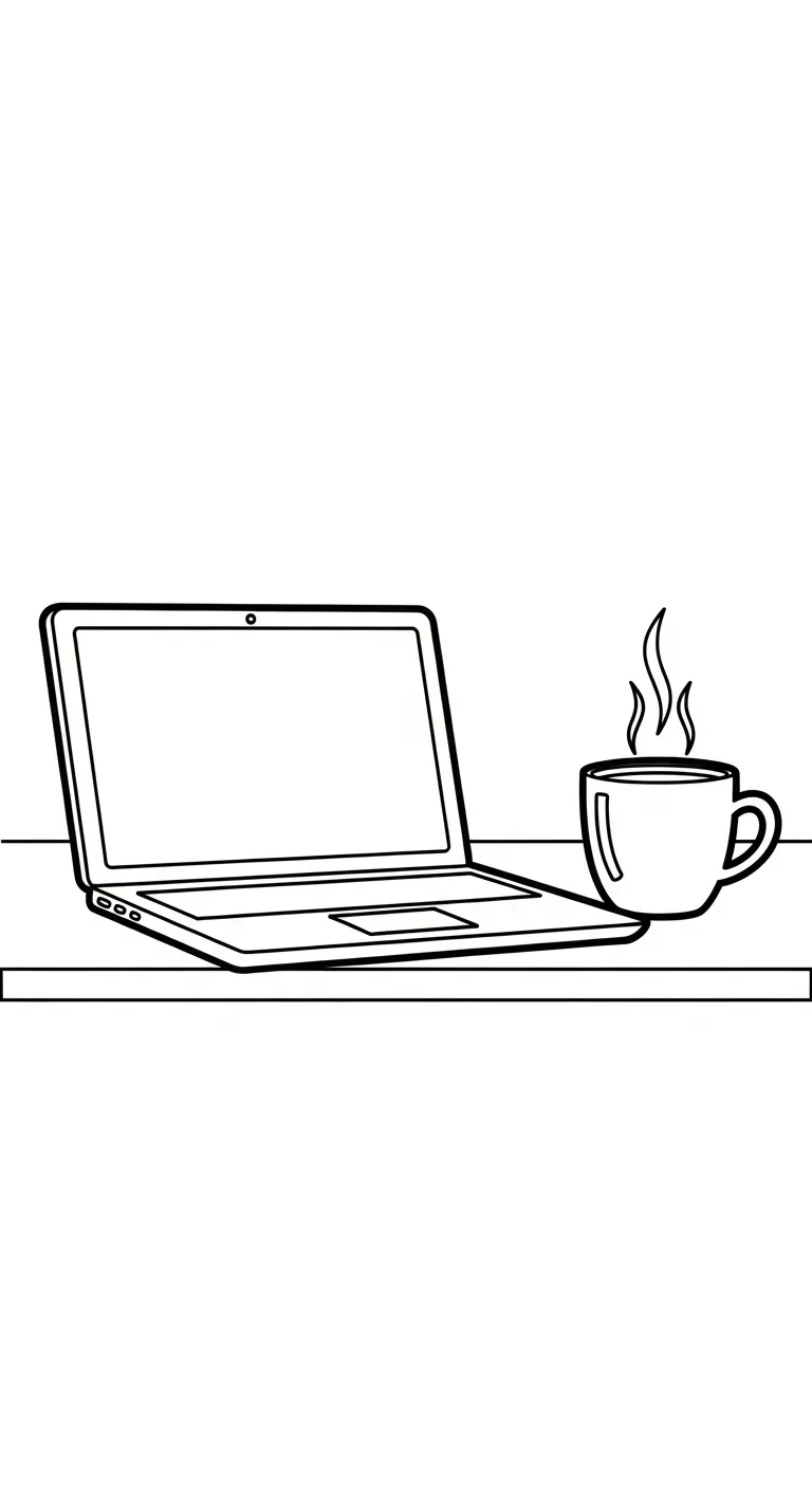 coloriage Ordinateur Portable à imprimer gratuit