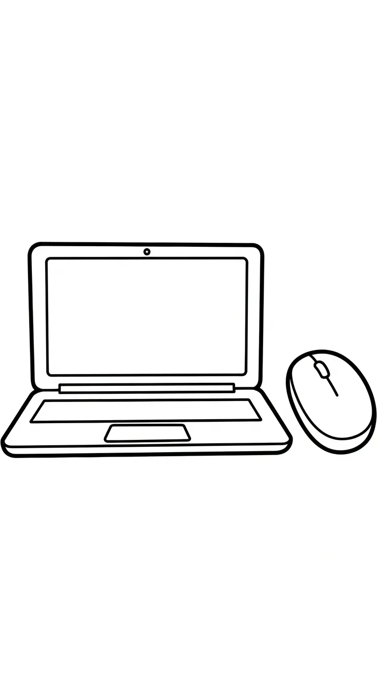 coloriage Ordinateur Portable pour enfant de 10 ans 1