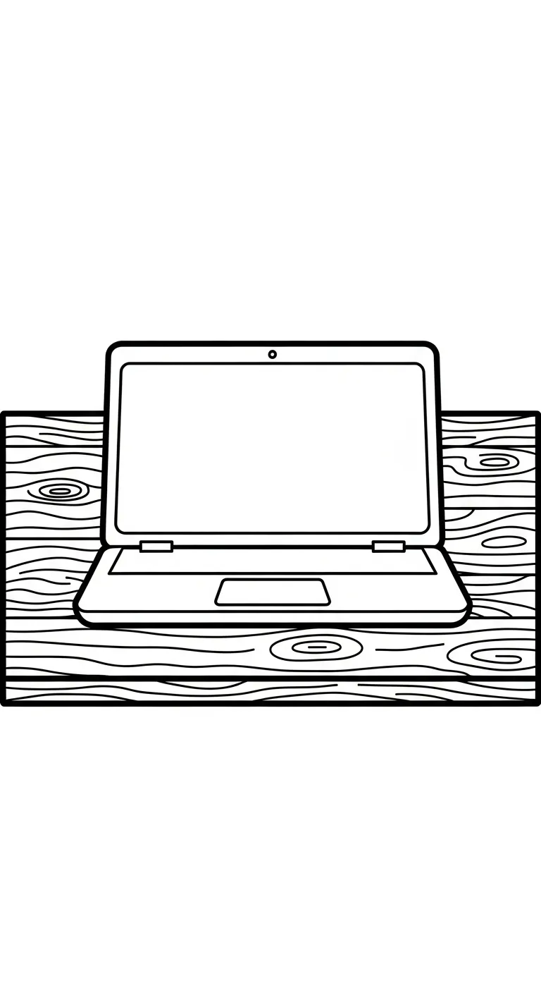 imprimer coloriage Ordinateur Portable gratuit