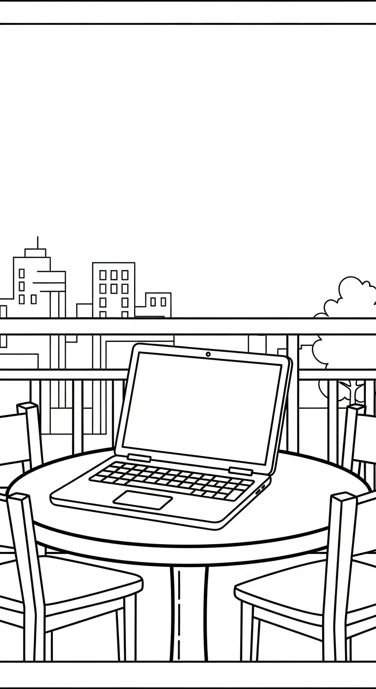 coloriage Ordinateur Portable à imprimer pour enfants