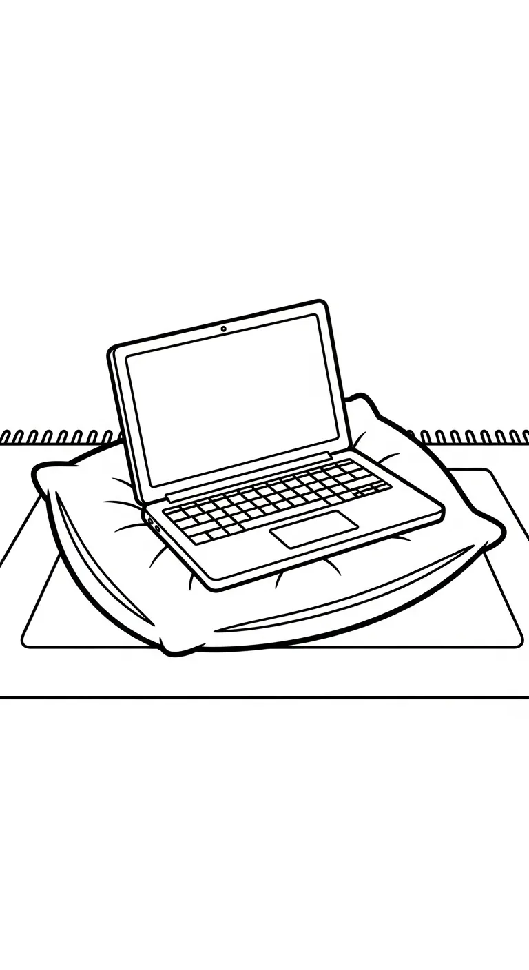 coloriage Ordinateur Portable a imprimer gratuit