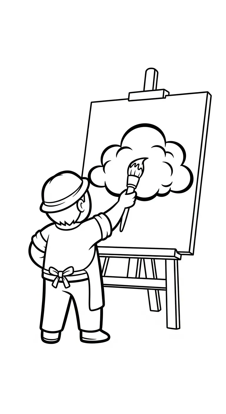 coloriage Peintre pour enfant de 10 ans