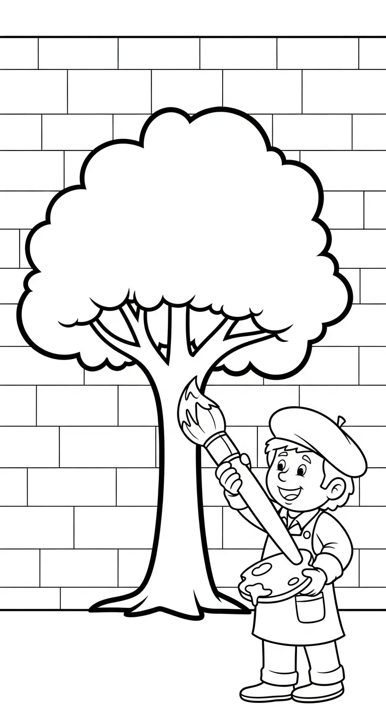 coloriage Peintre à imprimer pdf