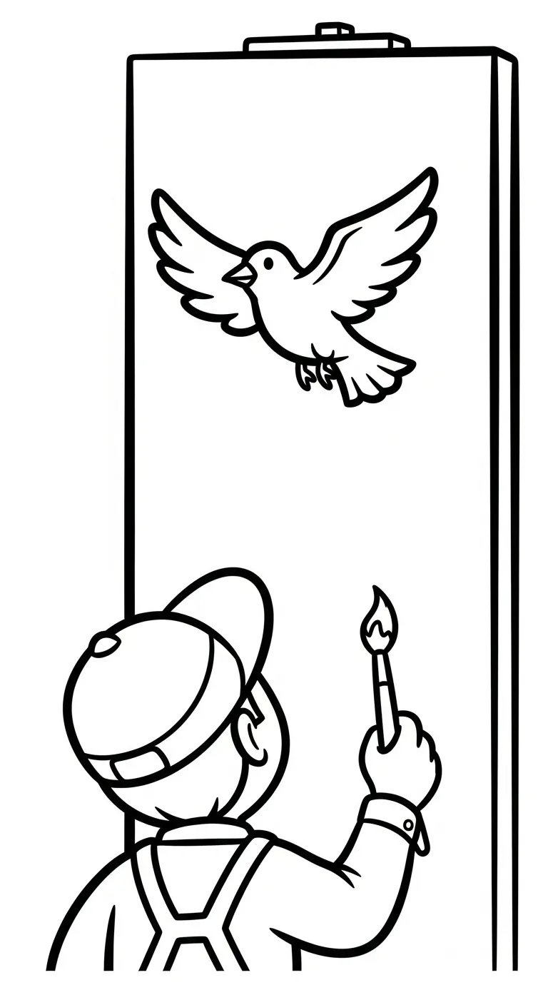 coloriage Peintre pour enfants