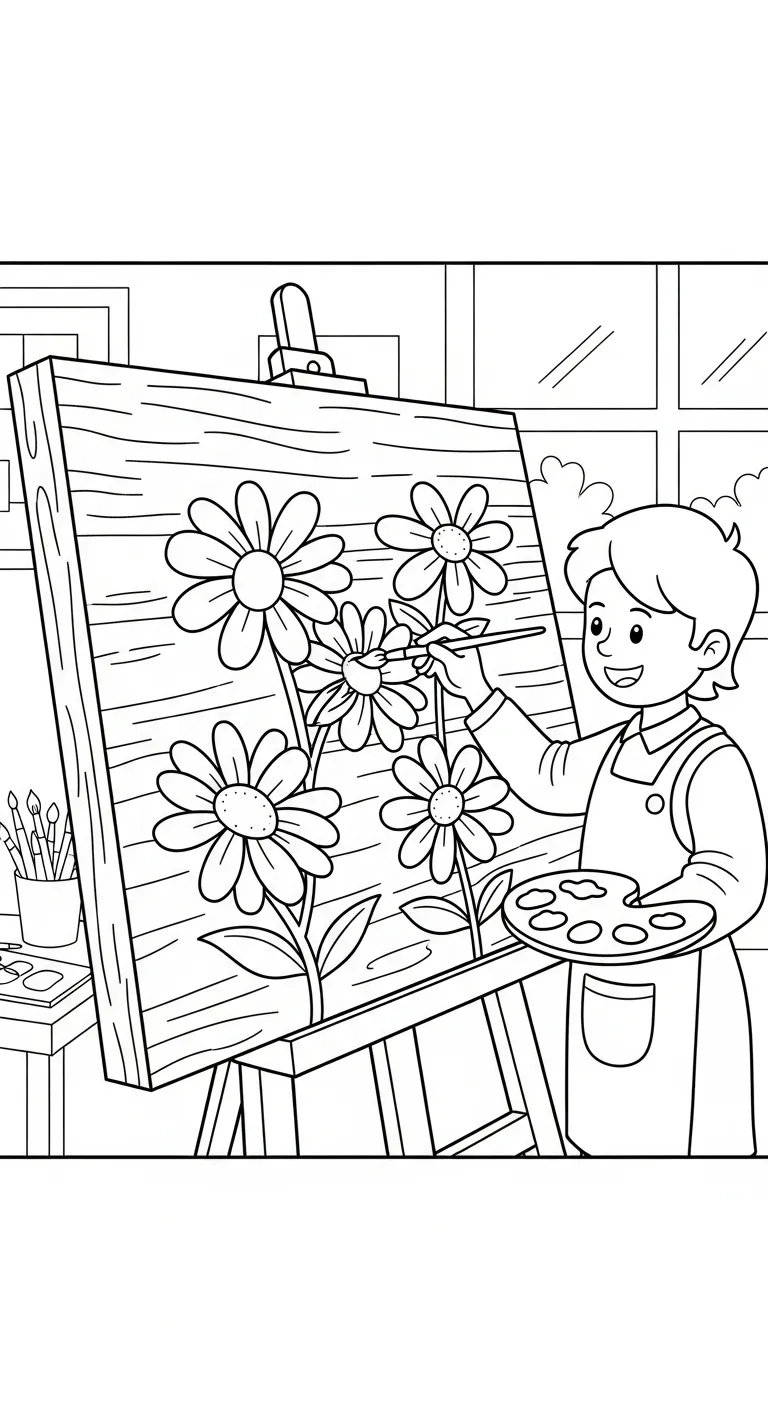 coloriage Peintre en ligne pour enfant 1