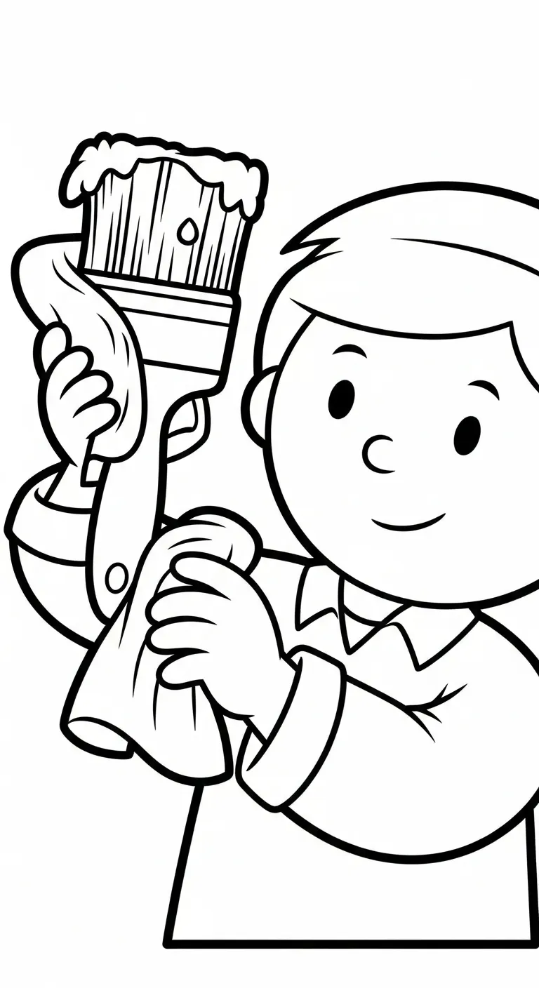 imprimer coloriage Peintre