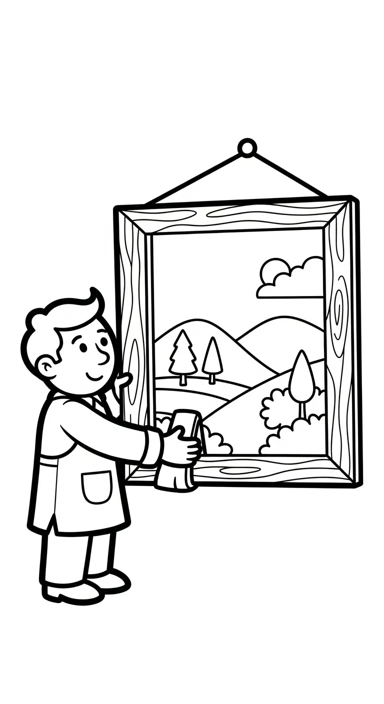 coloriage Peintre à imprimer pour enfant de 7 ans 2