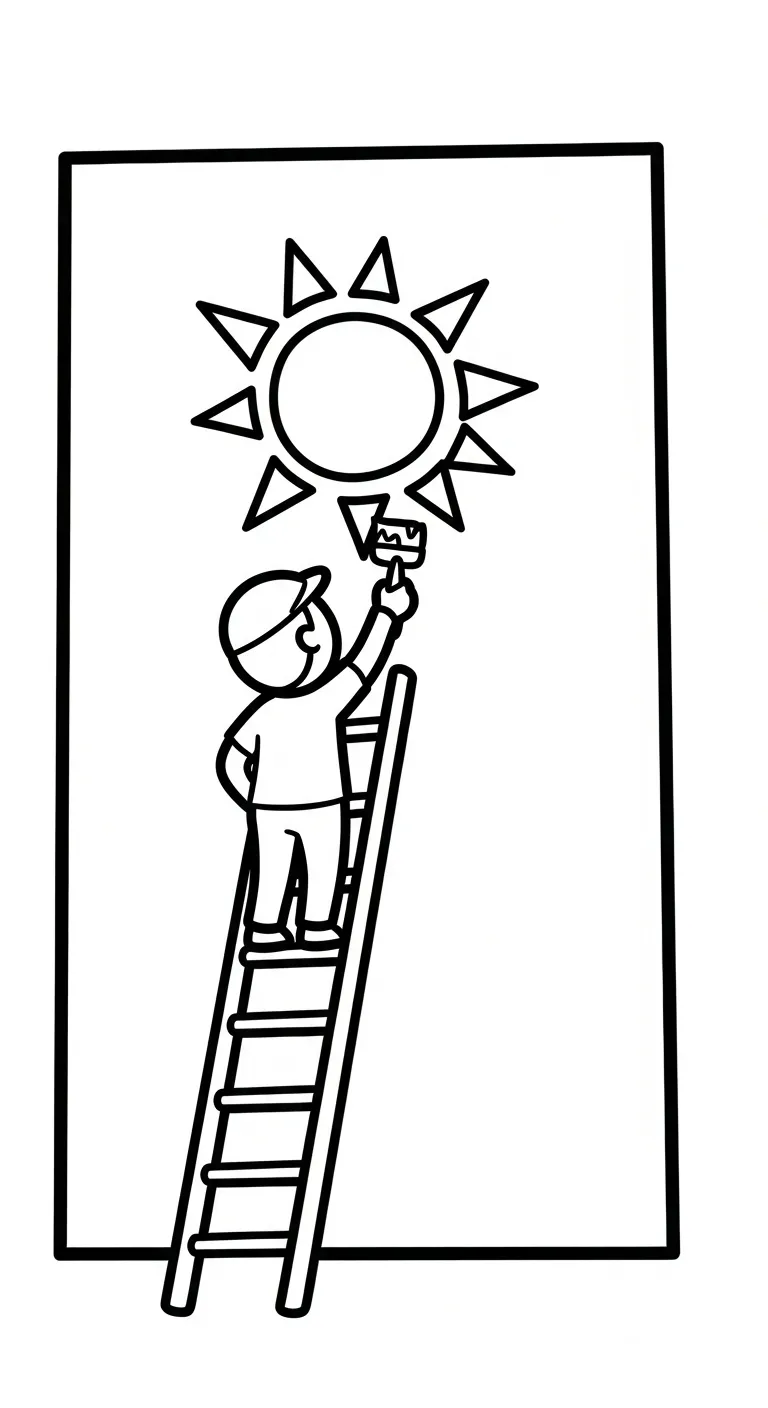 coloriage Peintre et découpage à imprimer