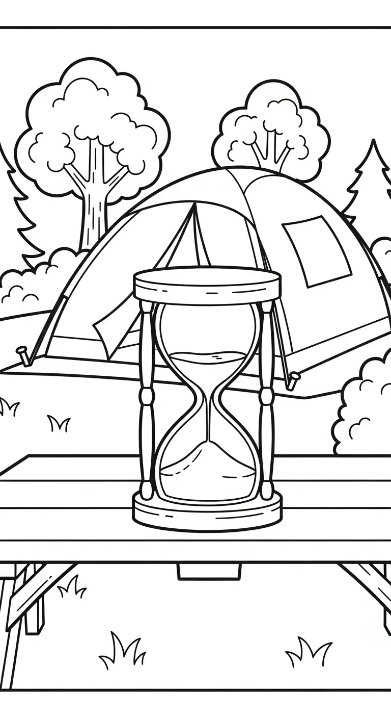 coloriage Sablier a dessiner et imprimer