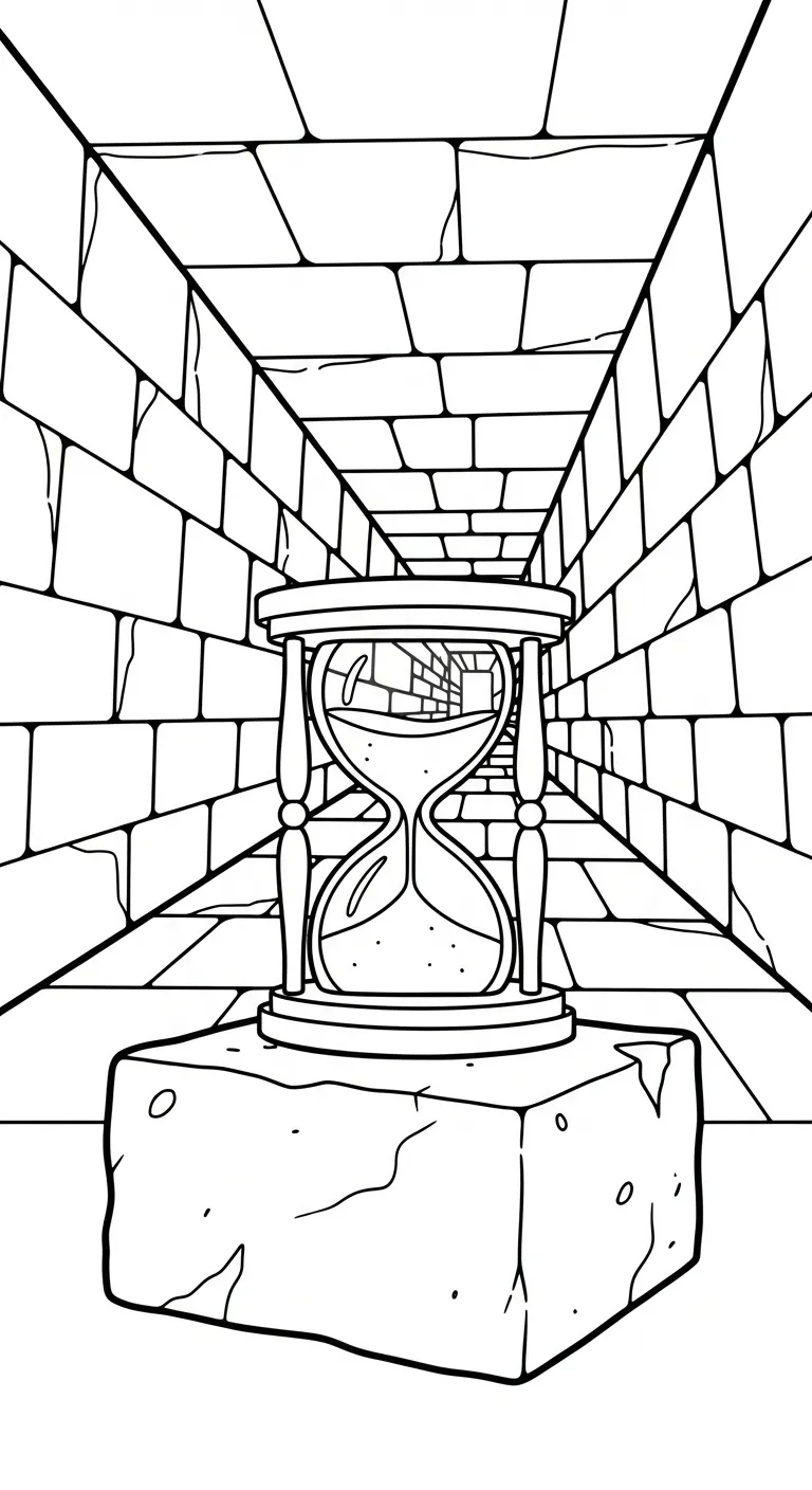 coloriage Sablier a imprimer
