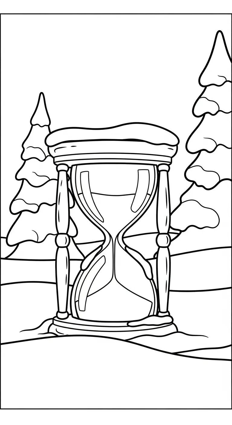 imprimer coloriage Sablier gratuit