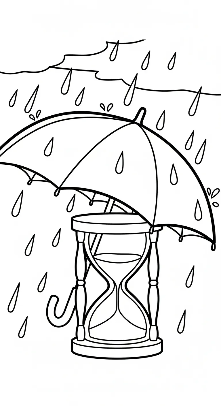 coloriage Sablier à imprimer pdf gratuit