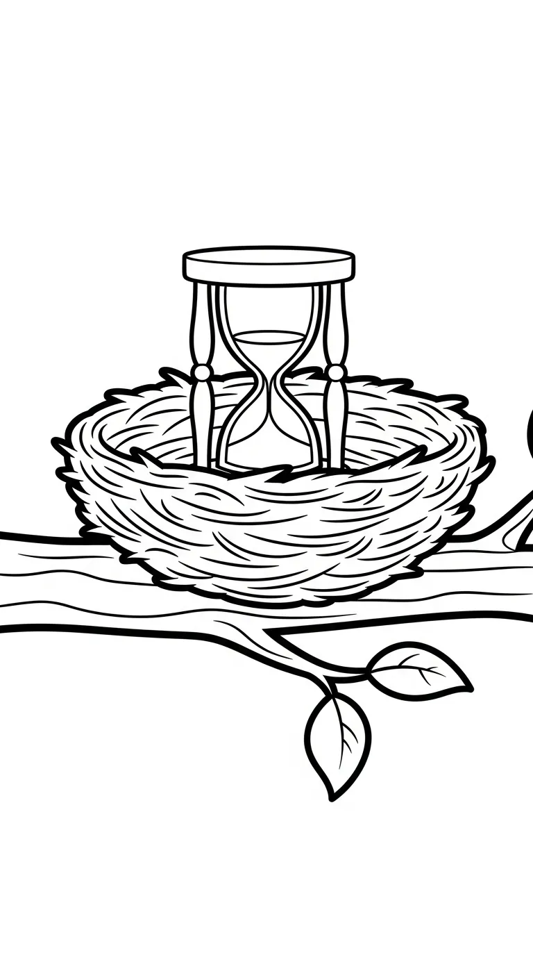 coloriage Sablier pour enfant de 5 ans