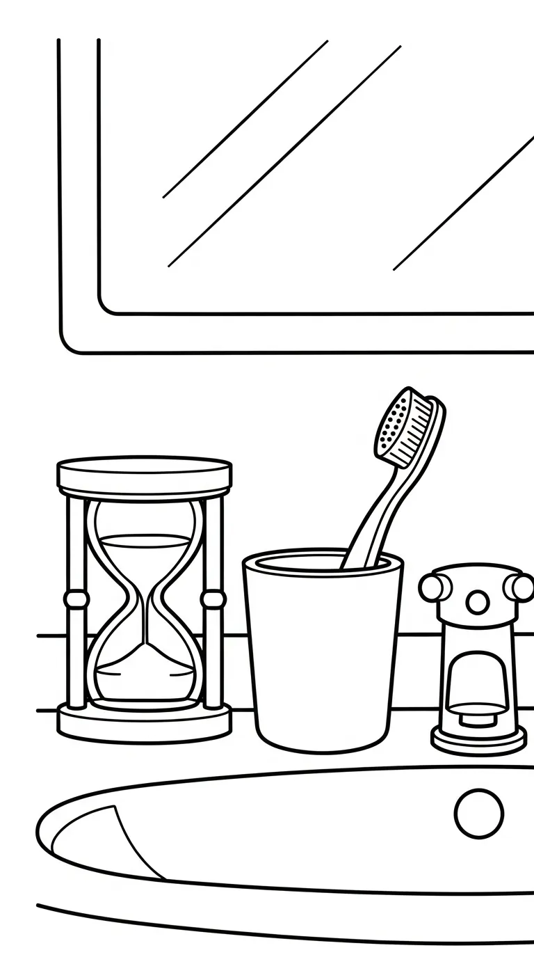 coloriage Sablier à imprimer gratuitement 1