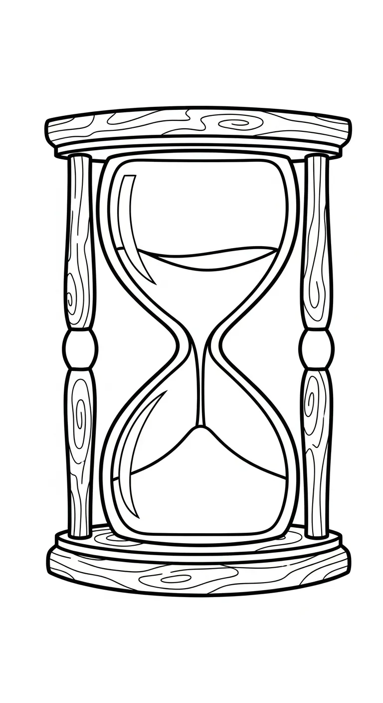 image de coloriage Sablier pour enfant