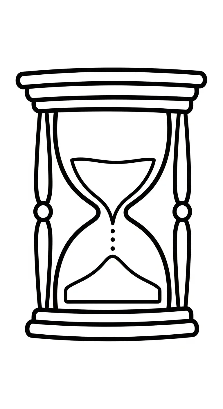 coloriage Sablier à imprimer pour enfant de 3 ans