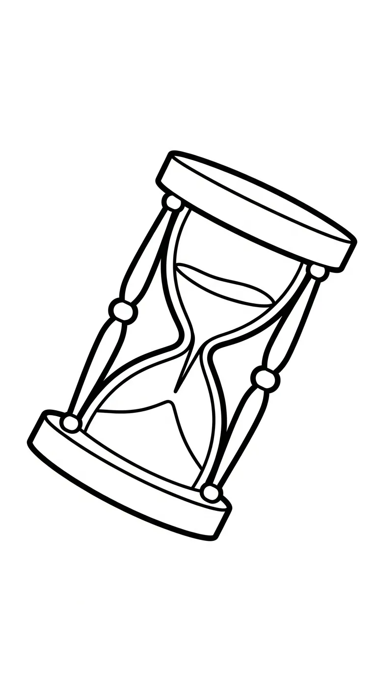 coloriage Sablier pour enfant de 7 ans
