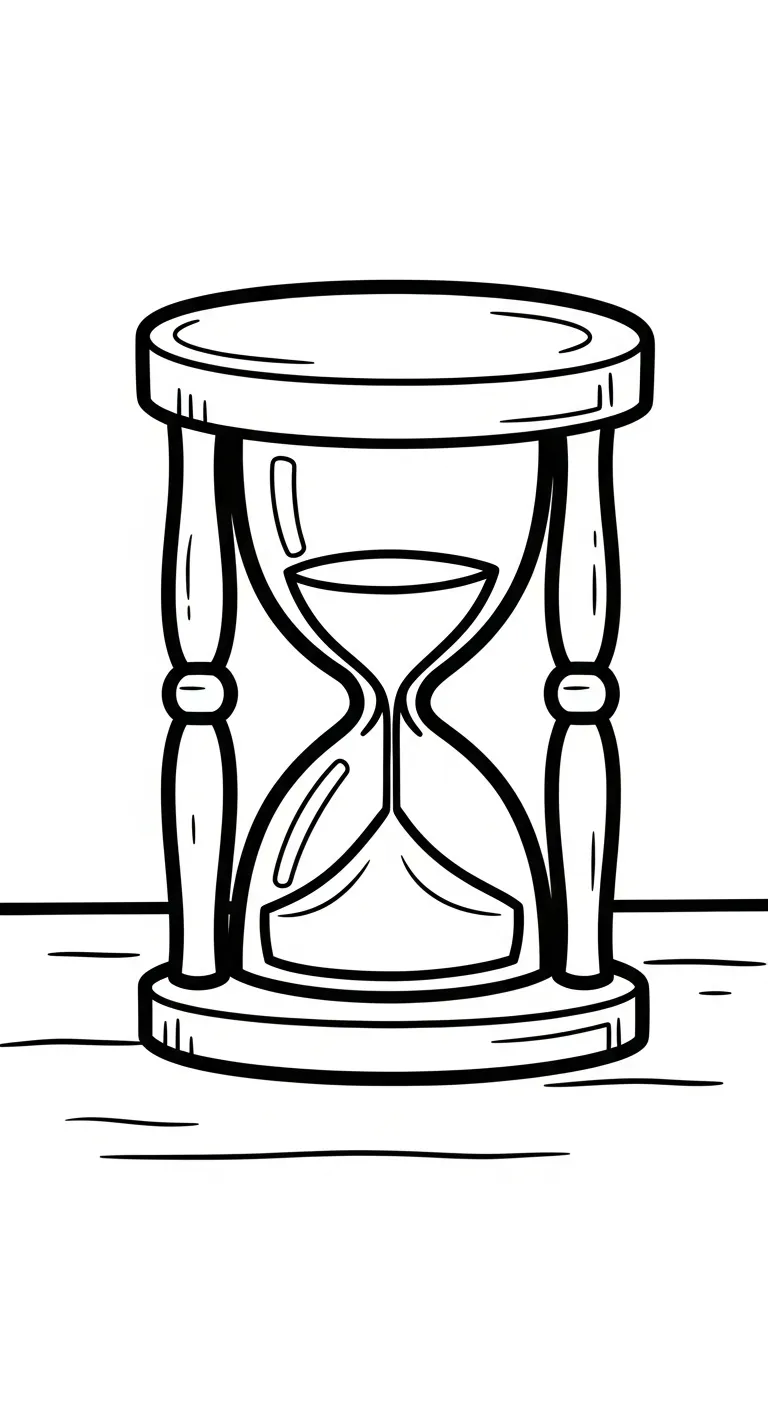 coloriage Sablier pour enfants a imprimer