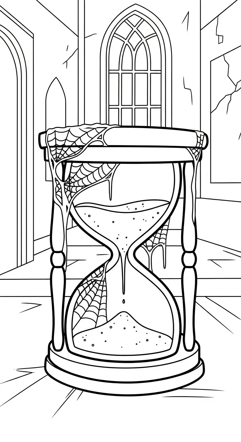 coloriage Sablier et decoupage