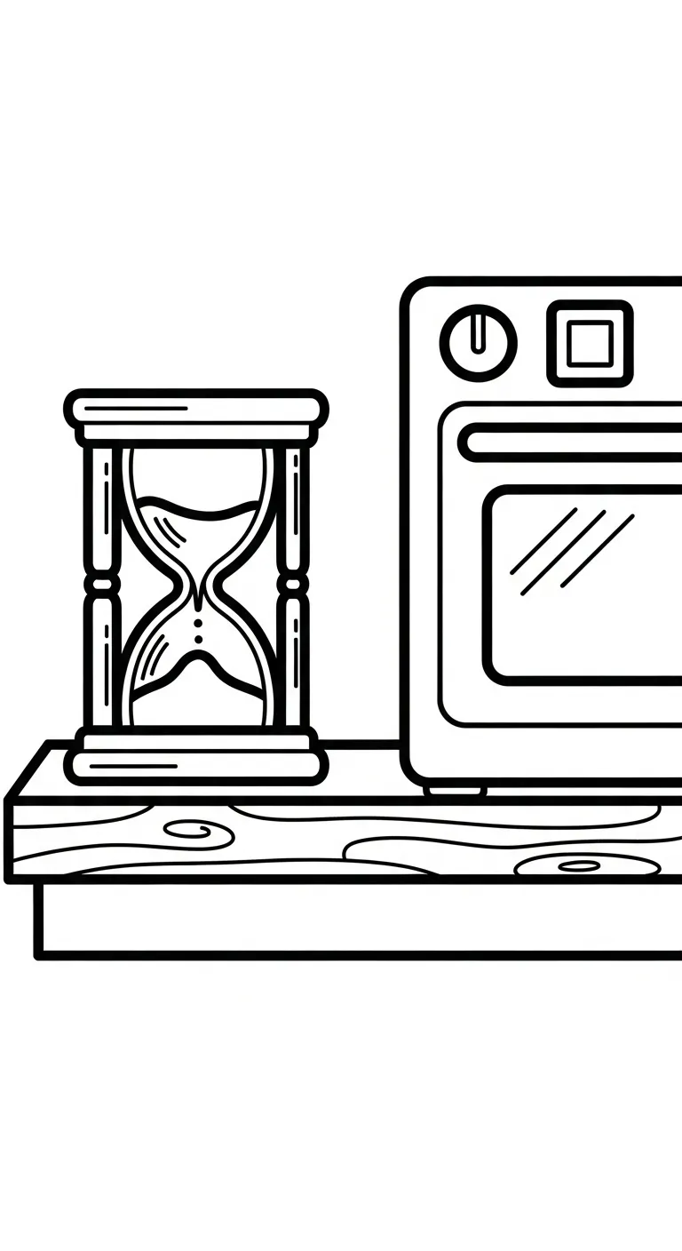 coloriage Sablier à imprimer pour enfant de 10 ans 1