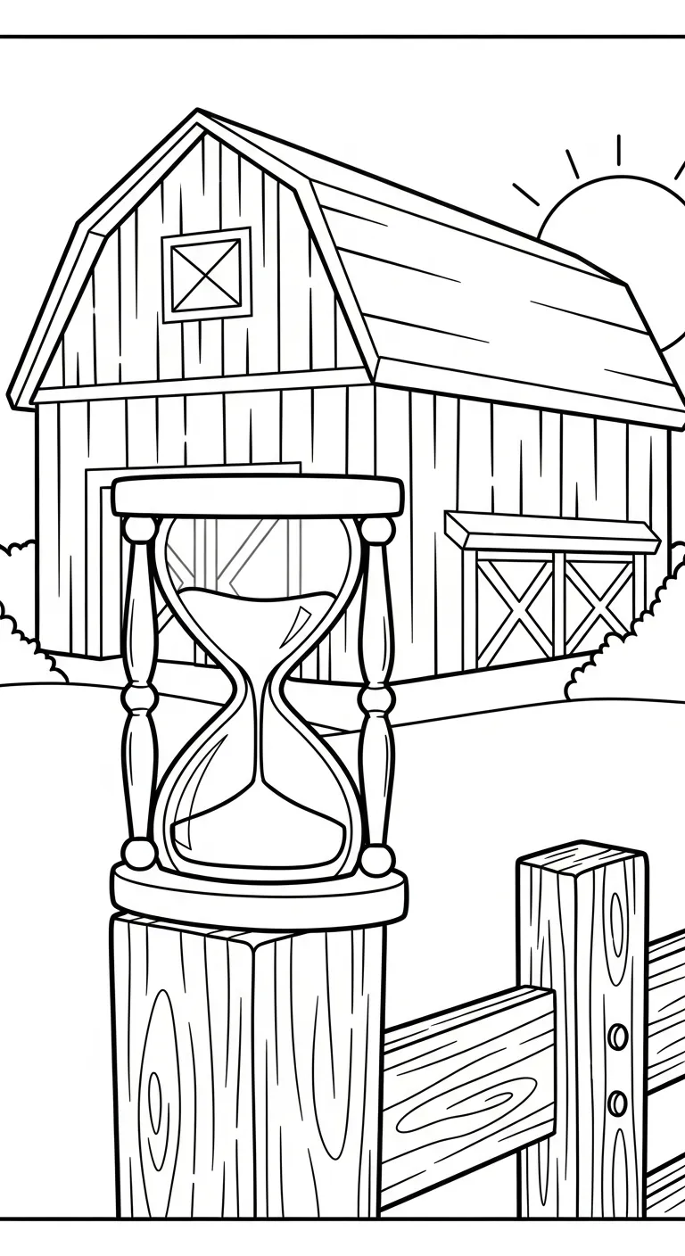 coloriage Sablier educatif pour enfant