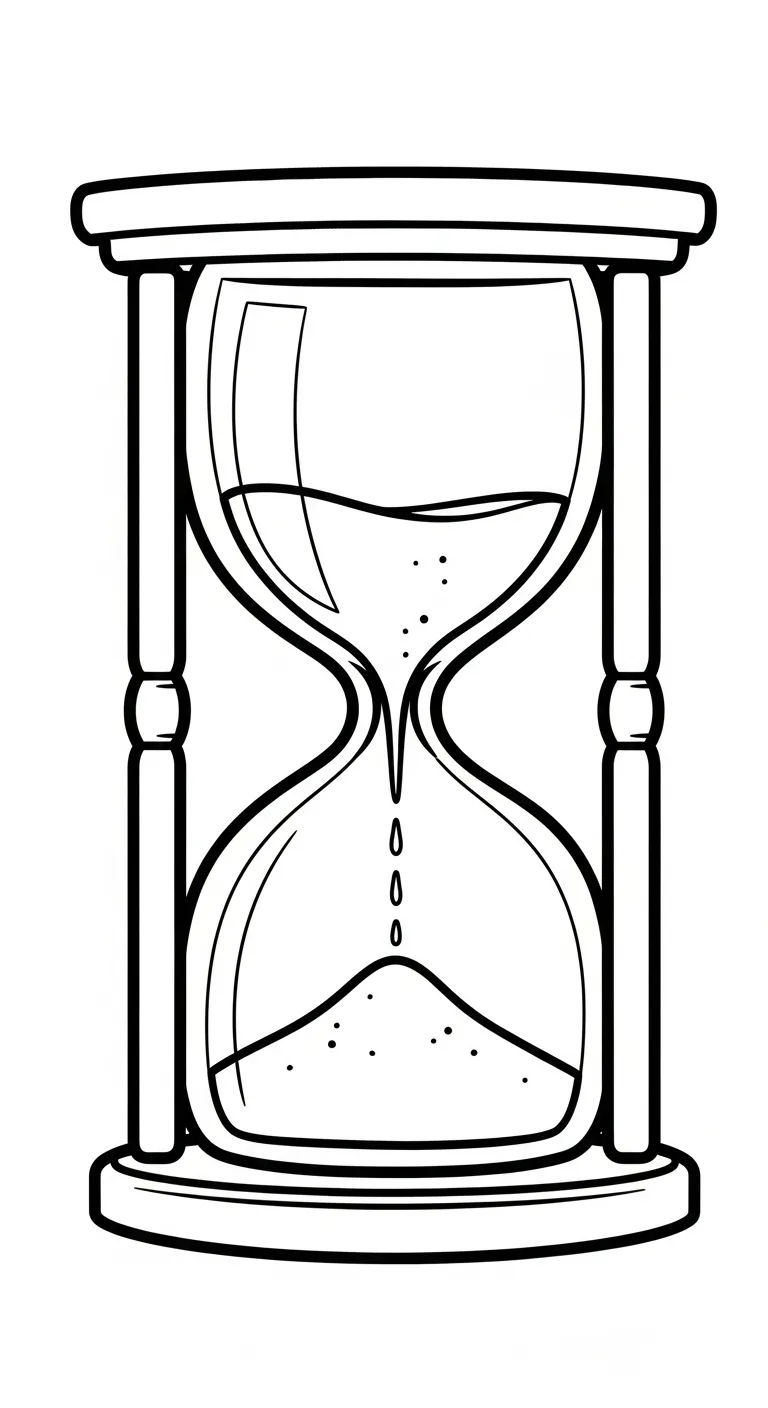 coloriage Sablier à imprimer gratuitement