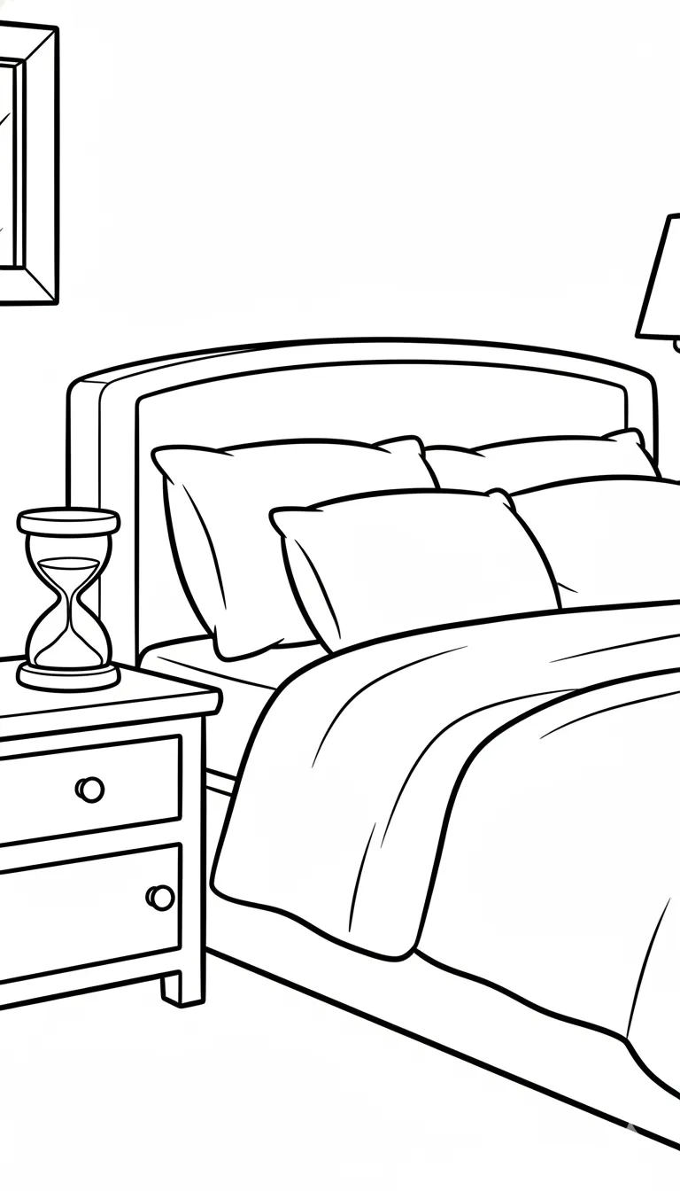 coloriage Sablier a colorier en ligne gratuitement