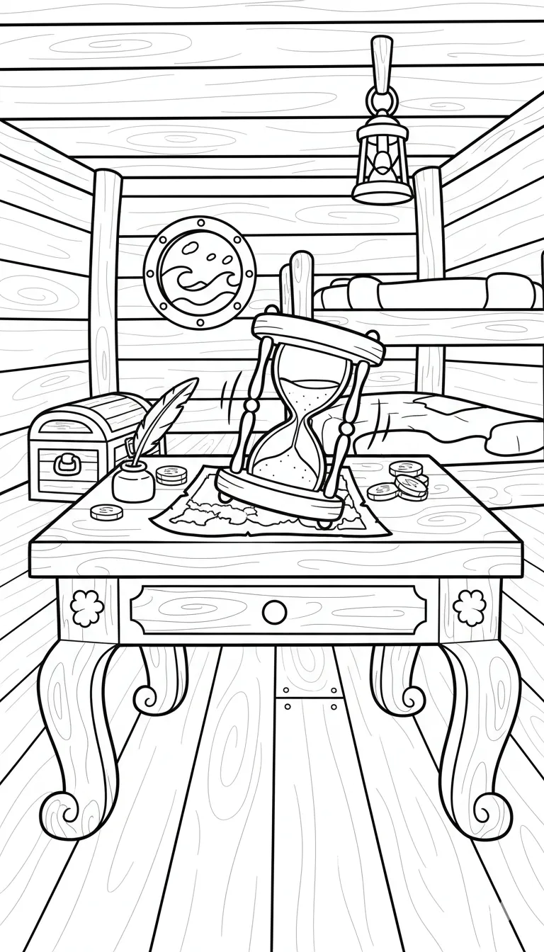 coloriage Sablier pour enfant de à imprimer