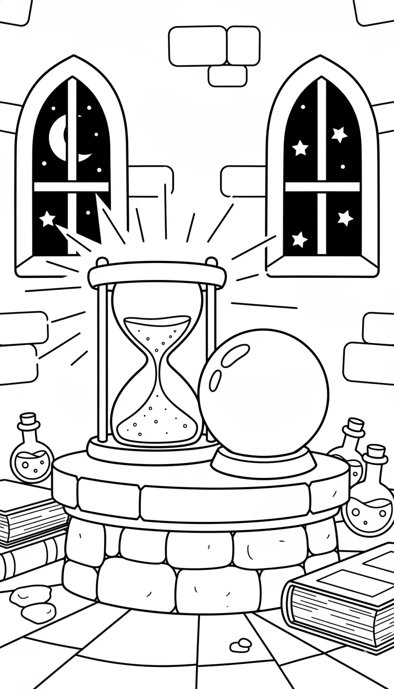 coloriage Sablier pour enfant à imprimer
