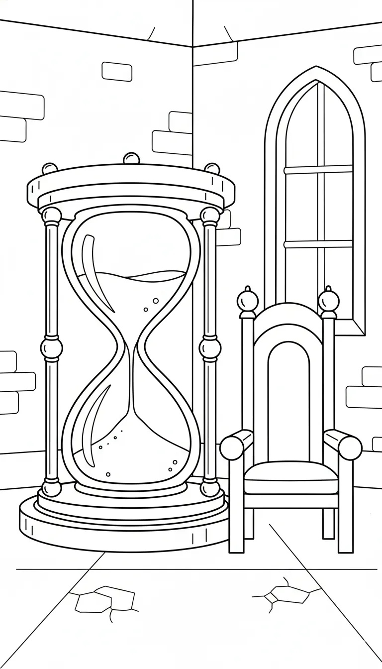imprimer coloriage Sablier pour enfant