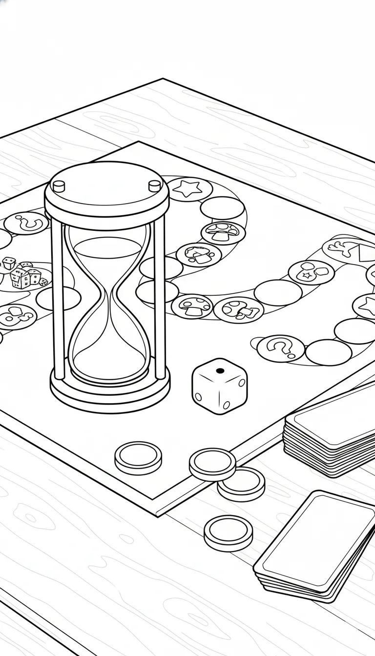 coloriage Sablier a colorier en ligne gratuitement 1