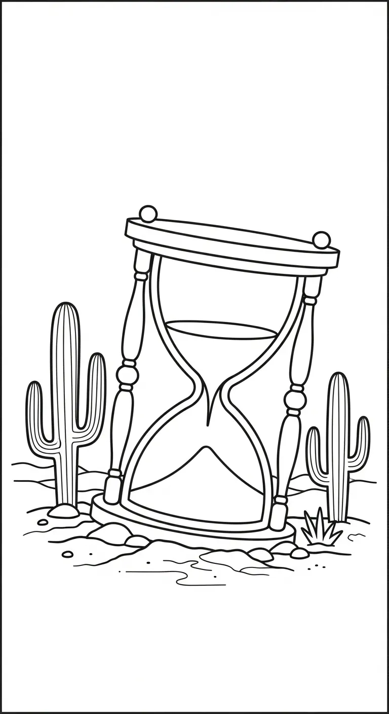 coloriage Sablier a imprimer gratuitement