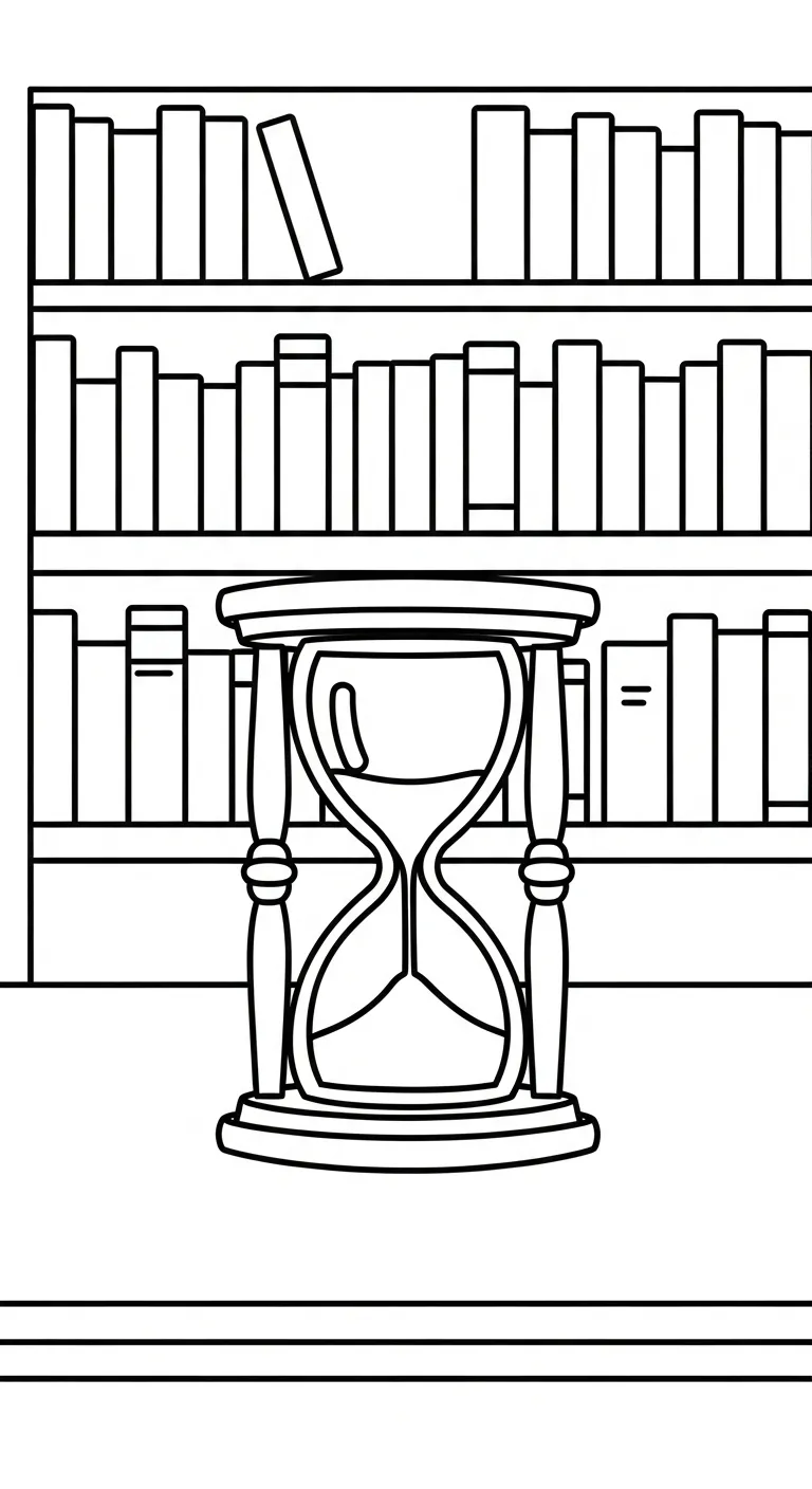 coloriage Sablier de pour enfants