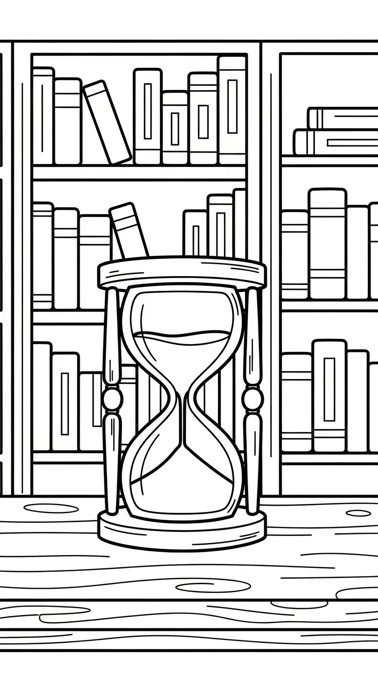 coloriage Sablier pour enfant de 10 ans