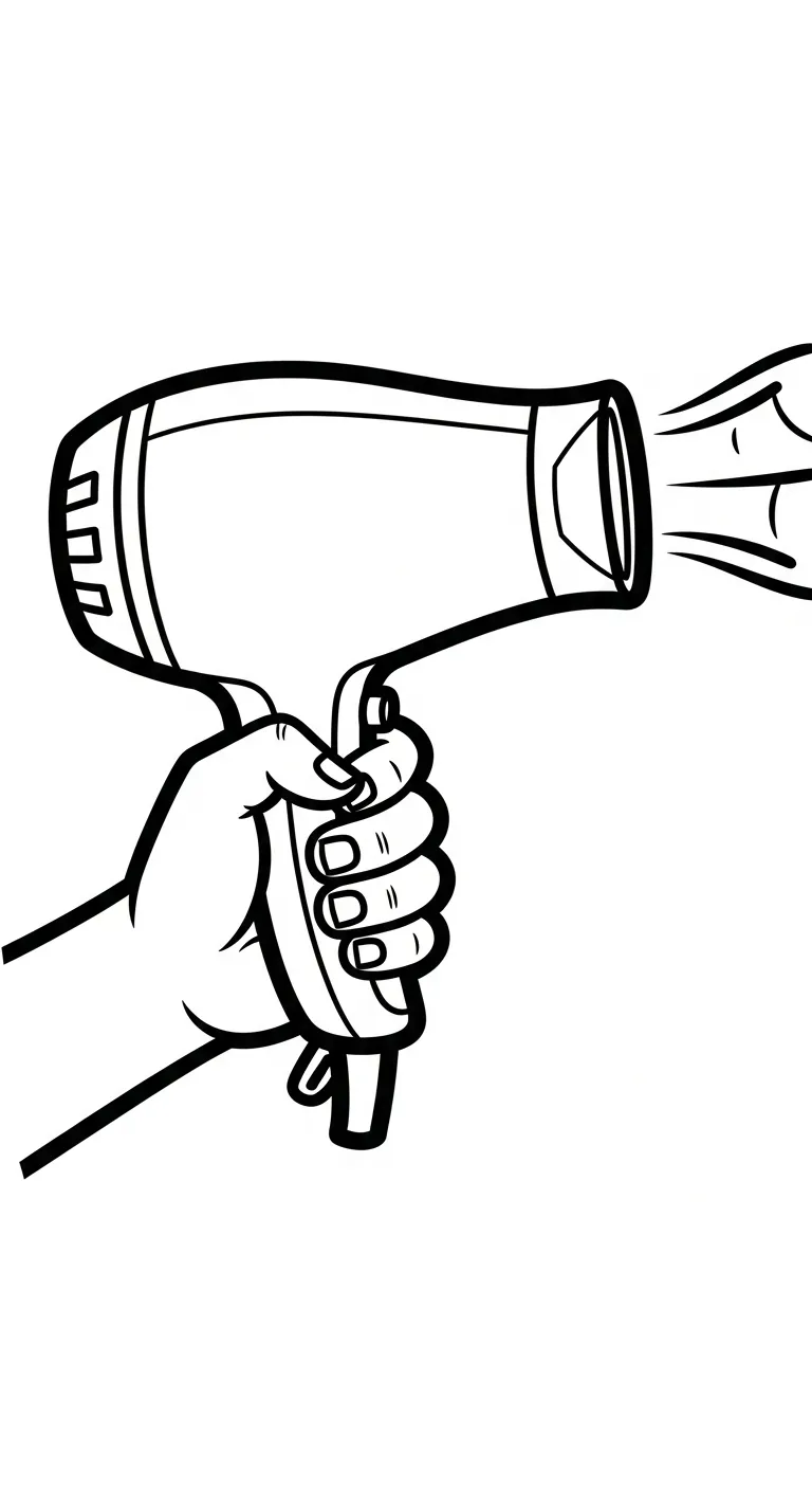 coloriage Sèche cheveux gratuit