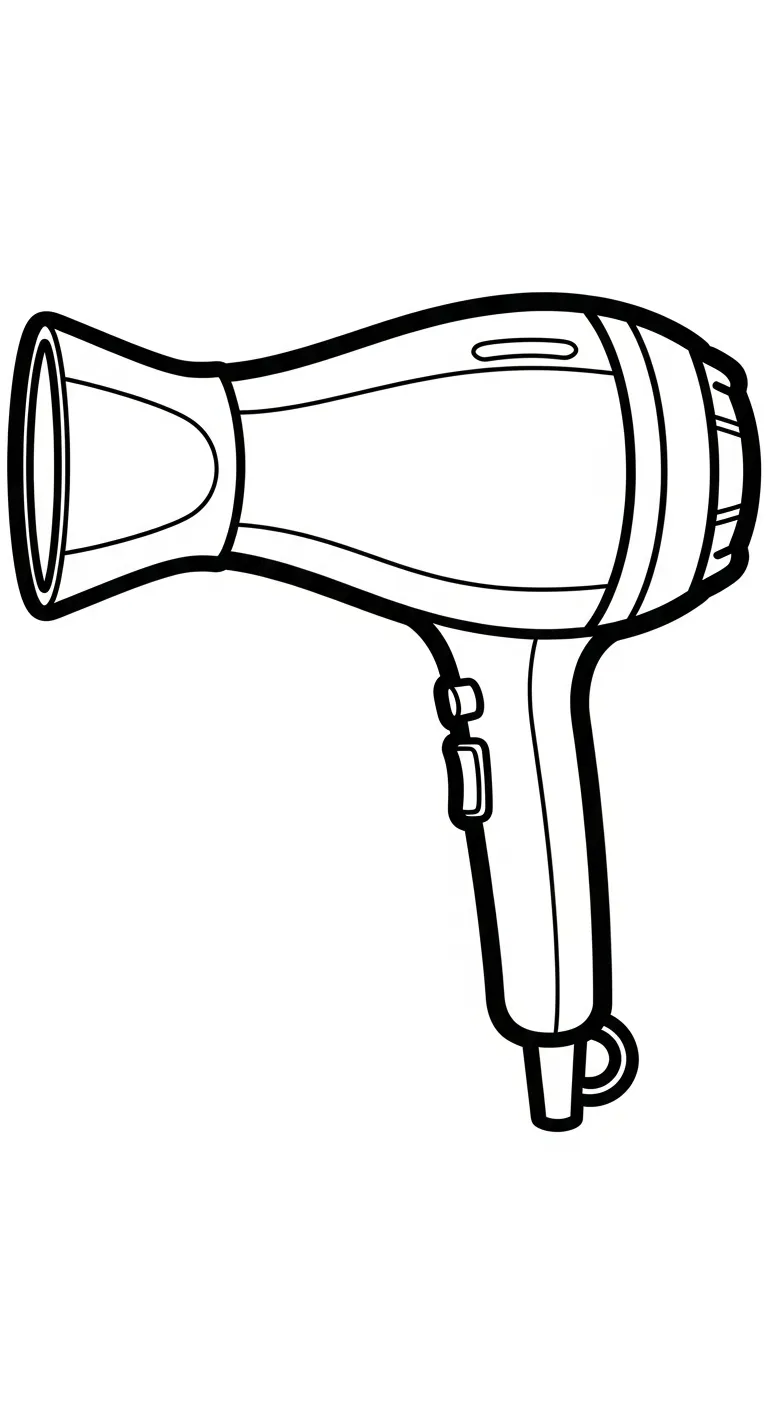 coloriage Sèche cheveux pour enfant de 10 ans