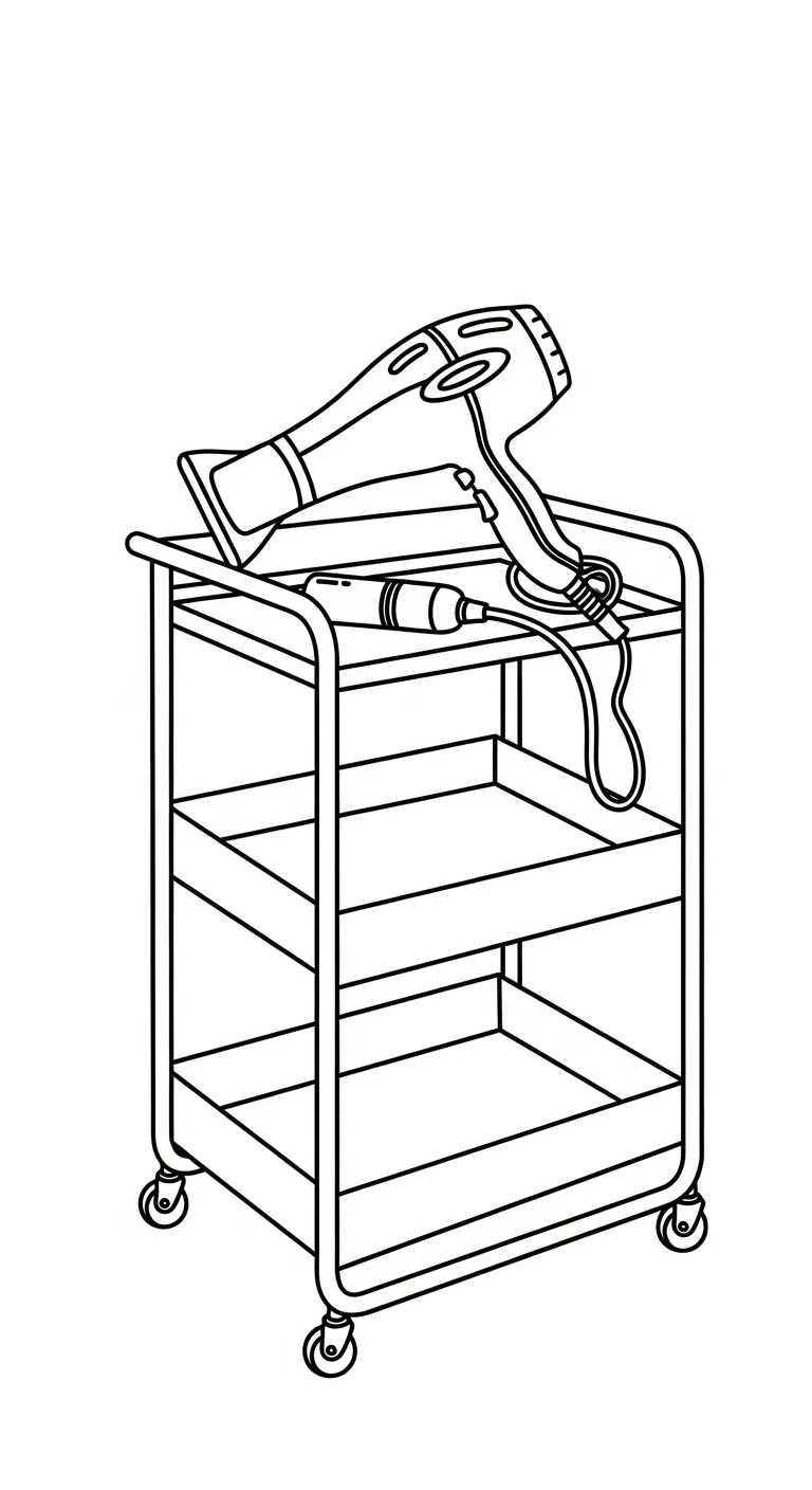 coloriage Sèche cheveux pour enfant gratuit