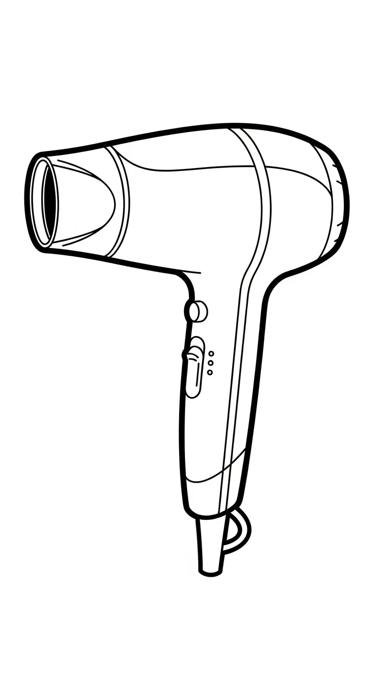 coloriage Sèche cheveux pour enfants à télécharger
