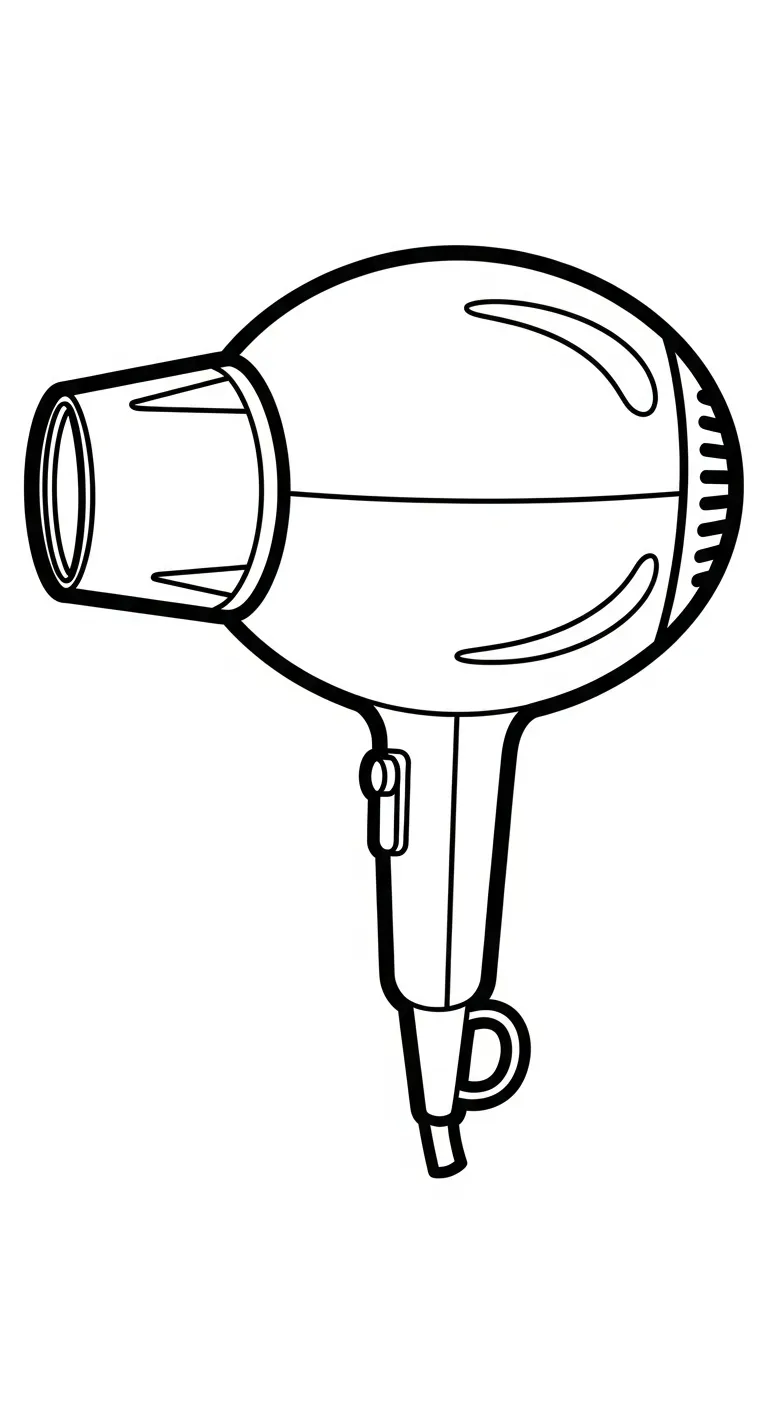 coloriage Sèche cheveux a imprimer