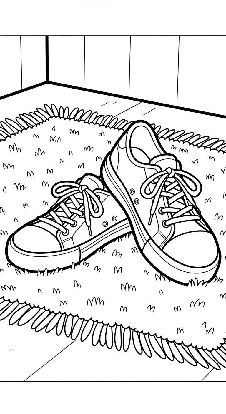 coloriage Sneakers pour enfant de 5 ans